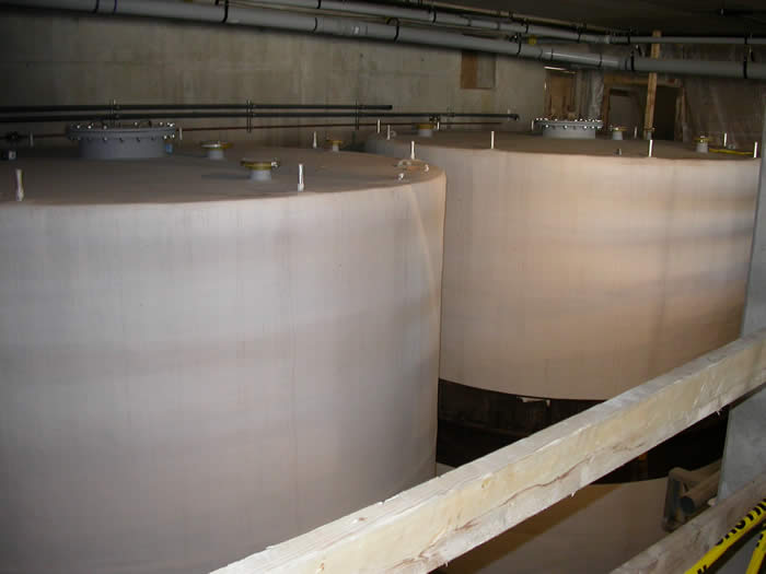 Halifax WTP chemical storage tanks winter 2006