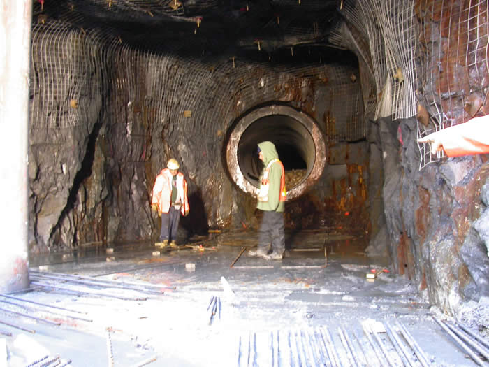 underground entrance to Halifax WTP wet well fall 2005