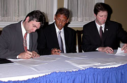 Water treatment plant contract signing